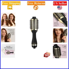 24K Gold Blow Dryer Brush for All Hair Types - Black/Gold