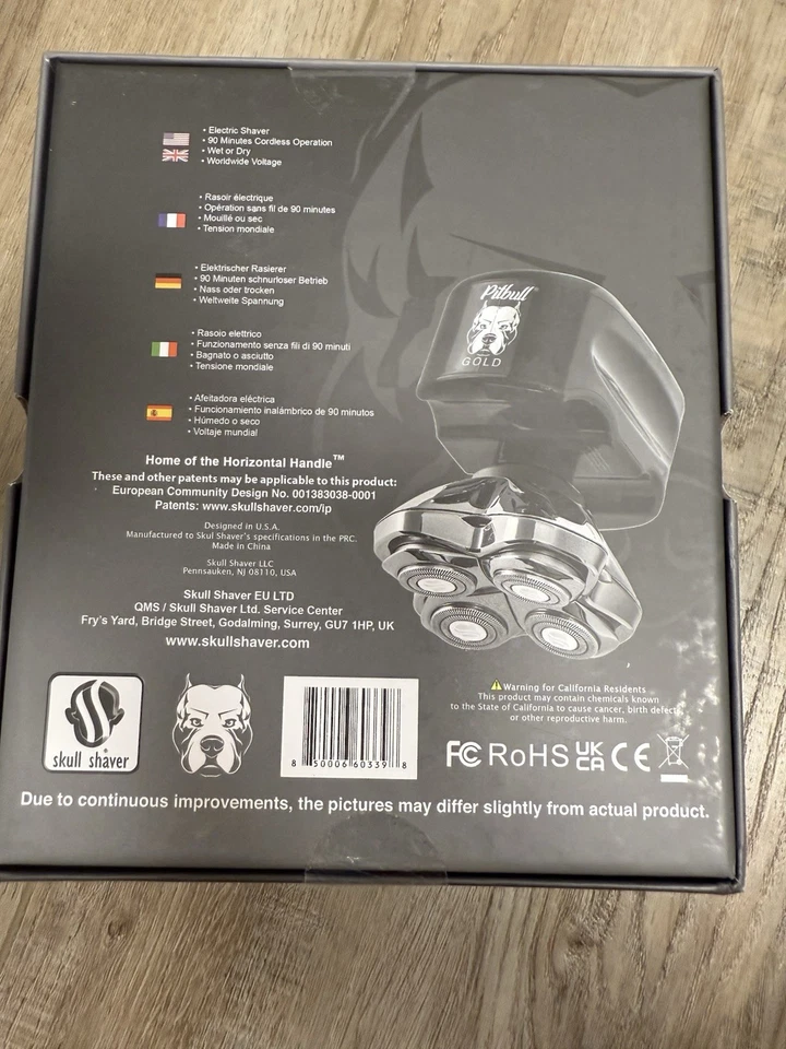 Pitbull Skull Shaver Gold Pro Electric Razor - Image 2 of 4