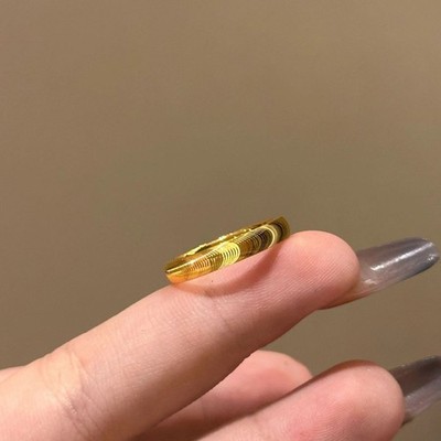 Cat Eye Style massiver Wellen Kupfer Ring Größe 3 bis 5 Zentimeter modernes De