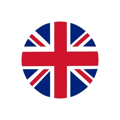 Großbritannien Kreis Flagge Bügelbild Transfer Großbritannien UK GB Union Jack