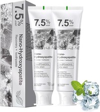 2X Hydroxyapatite Toothpaste 7.5 Nano Deep Cleaning Toothpaste - 2 x 4.23 oz