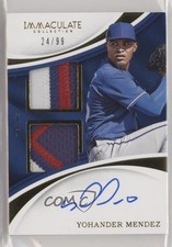2017 Panini Immaculate Signature Rookie 24/99 Yohander Mendez Patch Auto 6fs