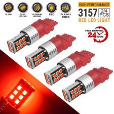 24pcs 3157 Red Led Light Bulbs Brake Strobe Flashing Tail Stop Parking Light