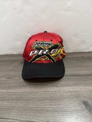 Vintage Pure Polaris Racing Pro X Hat Cap Men s Adjustable Strap Back Snowmobile