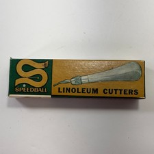 Vintage Speedball Linoleum Cutter With Blades Handle In Original Box