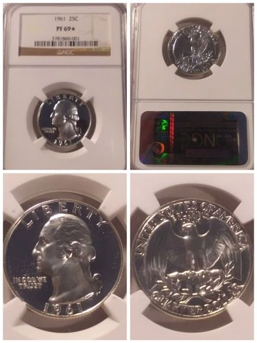 1961 Washington Silver Quarter NGC Proof 69 Star
