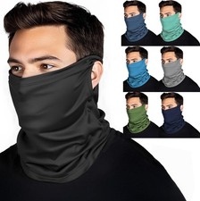 Neck Gaiter Scarf Breathable Windproof Balaclava High Elastic Ear Loops Bandana