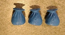 1975 Marx Johnny West JWA Non Quick Draw Blue Gold Money Bag Sacks Set of 3