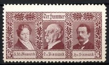 Reklamemarke Der Hammer, Otto v. Bismarck, He...