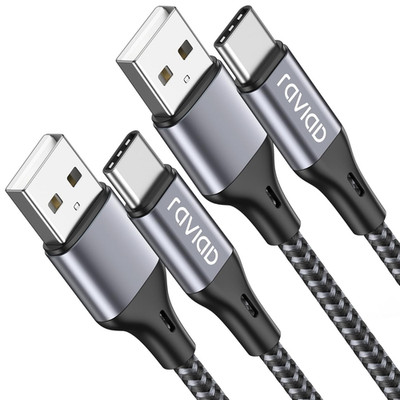 RAVIAD USB C Kabel 2er Pack 1M - Schnellladekabel für iPhone 16 15 Samsung S24