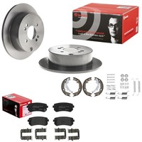 Brembo Bremsscheiben + BelÄGe + Handbremse Hinten Passend FüR Hyundai Getz TB