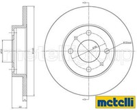 2X Bremsscheibe Metelli 23-0232C 2 Bremsscheiben Hinterachse Hinten