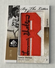 Lonnie Shelton 2011-12 SP Authentic By The Letter R Auto Patch /75 Oregon State