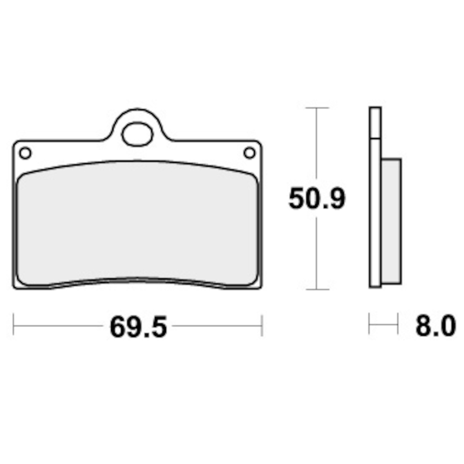 Brake Pads for DUCATI 748 BIPOSTO 1995-1997 Front Organic Street SBS