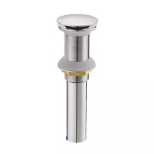 Bathroom Sink Pop-Up Drain without Overflow in Polished Chrome