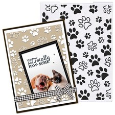 Dog Paw Print Background Plastic Embossing Folders for Card Making