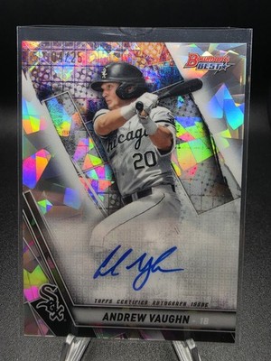 2019 Bowman Best Andrew Vaughn Best of 2019 On-Card Auto Atomic Refractor #/25