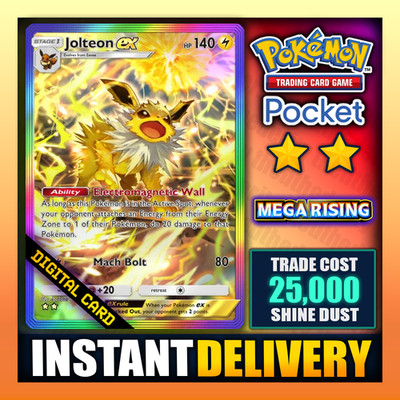Pokemon TCG Pocket - Jolteon Ex - Rainbow Art RNB - Fast Card Trade - English  
