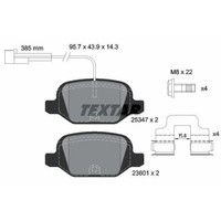 Textar 2534701 Bremsbelagsatz Scheibenbremse Hinterachse FüR Fiat