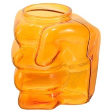 Glass Vase Decorative Fist Shaped Glass Flower Vase Flower Container Floral Vase