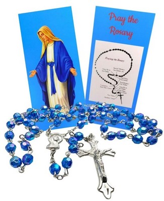 Westmon Works Pray The Rosary Set with Instruction Holy Large, Multicolor 