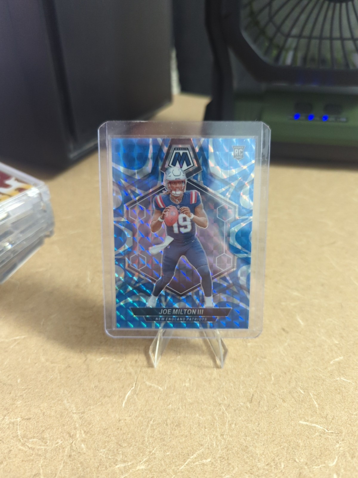 2024 Panini Mosaic #397 Joe Milton III RC Rookie Blue Reactive Mosaic Prizm