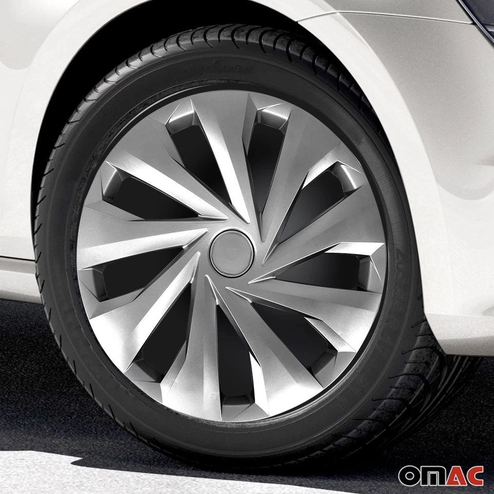 15 Inch Wheel Rim Covers Hubcaps for Pontiac Silver Gray Gloss - Image 2 of 4