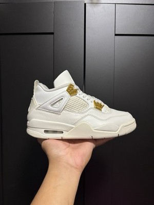 Size 6.5 - Air Jordan 4 Retro Metallic Gold W | eBay