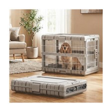 ZOMISIA Collapsible Dog Crate for Dogs - 28" L Heavy Duty Dog Kennel No Tools...