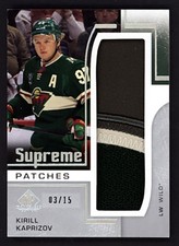 2024-25 Upper Deck SP Game Used Supreme Patches Kirill Kaprizov /15 #SP-KK Wild