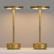 2pcs Cordless Table Lamps Rechargeable, LED Portable Touch 3 Color Dimming Light