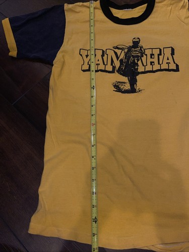 Camiseta vintage años 70 Yamaha emblema 3D talla S RARA SS - Imagen 10 de 10