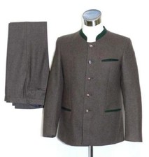 BROWN WOOL Winter Oktoberfest Jacket Pants Men Military AUSTRIA Hunting M