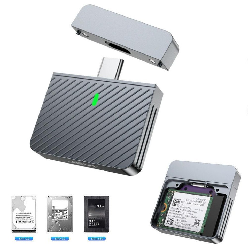 For M2 M Key 2230 NVMe Protocol SSD Enclosure PCIe 10Gbps AluminuB Type ...