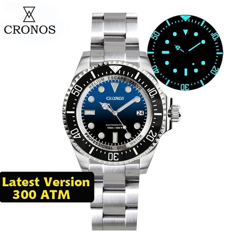 Reloj de pulsera automático CRONOS L6027 DSSD PT5000 SW200 2000M buceador 44 mm BGW9 316L - Imagen 22 de 28