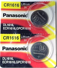 CR1616 PANASONIC 2PK 3V LITHIUM DL1616 ECR1616 (GREAT EXP 12/34) FREE SHIPPING