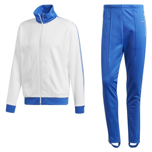 adidas trainingsanzug blau weiß