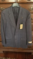 NWT Mens Evan Picone Wool blend Blazer Jacket Size 41 L Gray MSRP 240