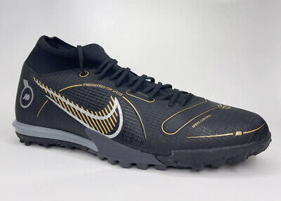 Nike Mens SuperFly 8 Academy TF Black Gold Turf Soccer Shoe Nike Mens SuperFly 8 Academy TF Black Gold Turf Soccer Shoe