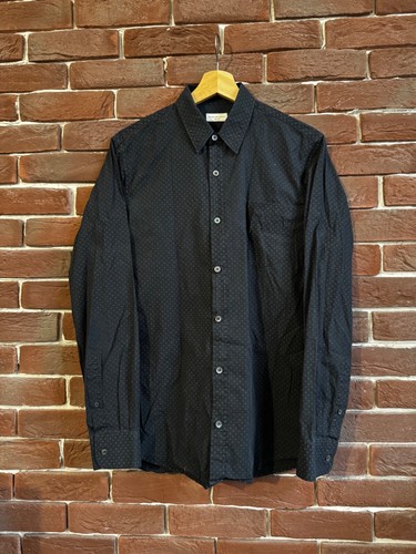 Dries Van Noten, Vintage Dries Van Noten Designer Shirt Archive 46 navy