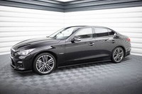 Seitenschweller Ansatz FüR V.2 FüR Infiniti Q50 S Mk1 Schwarz Schweller