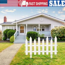 Garden Stake Picket Fences Decorative Garden Panel Fence with Stakes for Garden