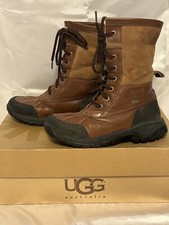 UGG Australia kids youth Butte Brown Leather Shearling Waterproof boots 5209 3
