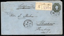 CHILE, SOBRE COLON IMPRESO,DE SANTIAGO A GERMANY COVER  (SO-178)