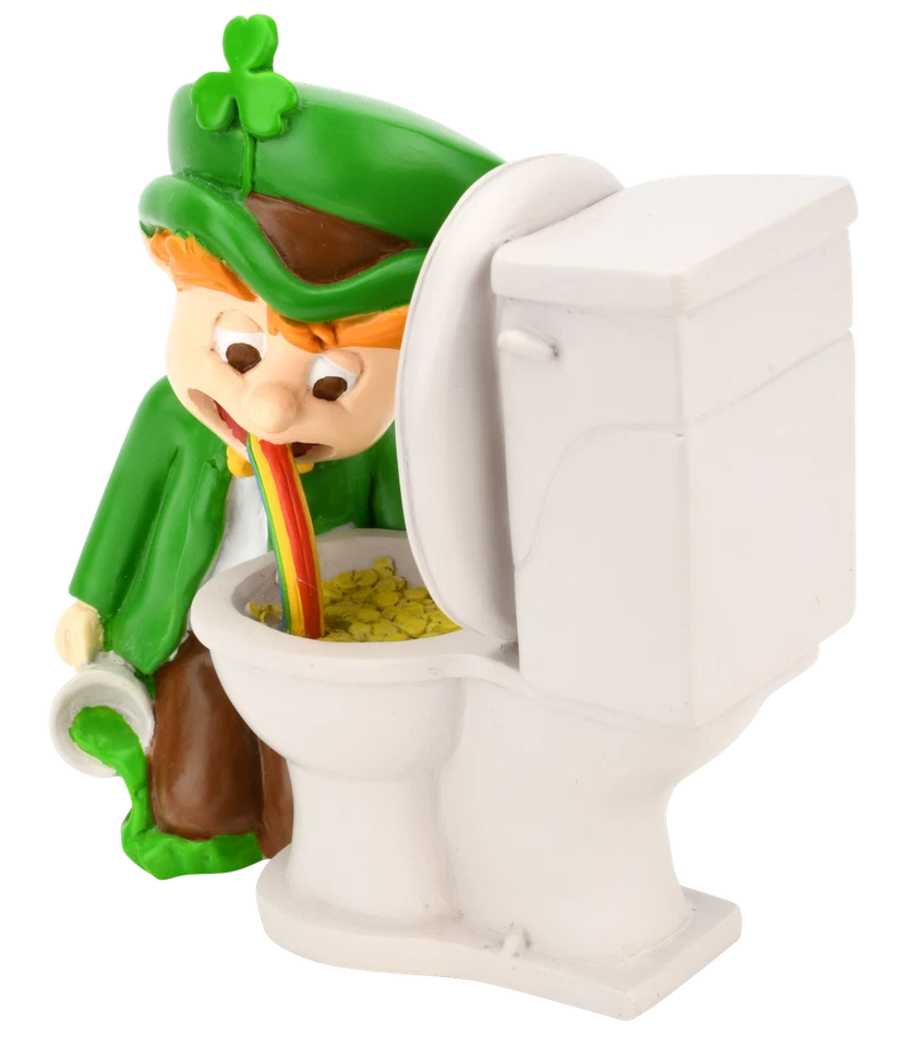 Estatueta decorativa Tree Buddees pote de ouro engraçada dia de São Patrício duende - Imagem 3 de 4