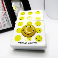 Smiley Company Sparkling White Zippo 2001 MIB Rare