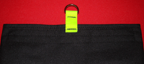 Firefighter SCBA Air Mask Bag - Black w/Triple Yellow Reflective - Picture 5 of 6