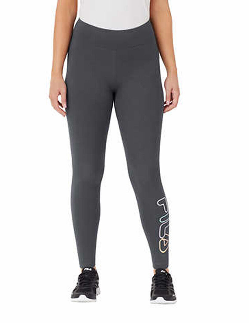 Pantaloni leggings neri Activewear vita alta logo FILA nuovi