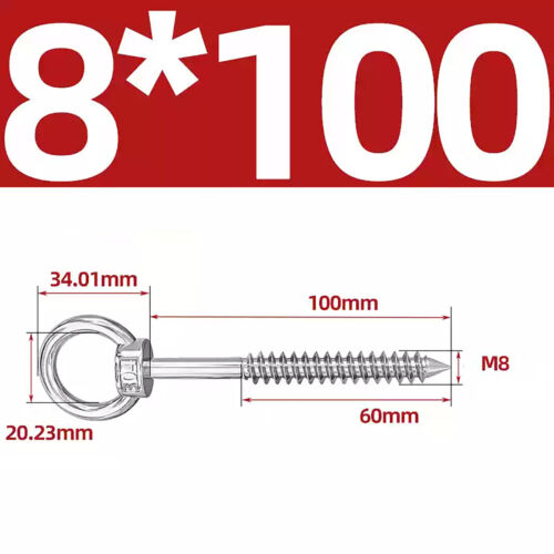 Hebeösenschraube A2 304 Edelstahl Holzschraube Marinequalität M4 bis M12 - Bild 34 von 51