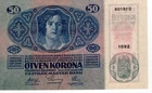 1914 Austria 50 Kronen Banknote P-54 UNC